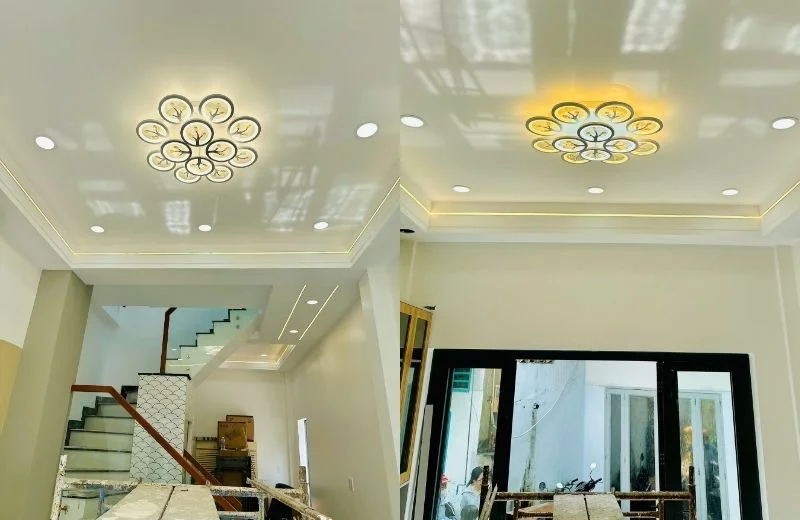 Ảnh thực tế đèn ốp trần mica OT83T12