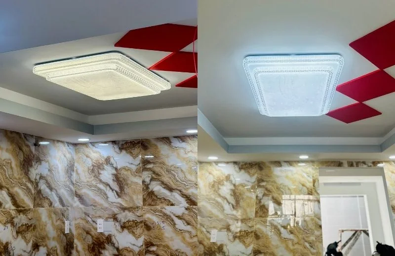 Ảnh thực tế đèn ốp trần mica OT8520V
