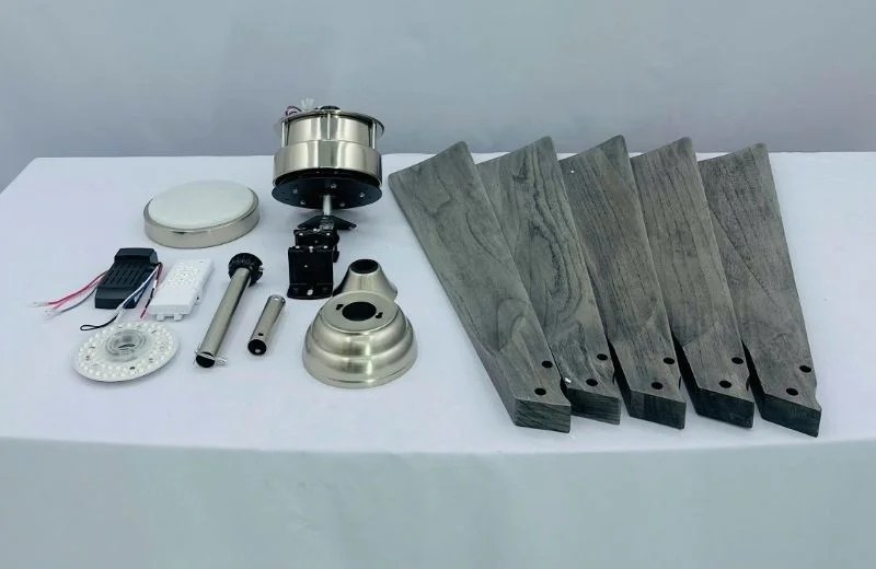 Các chi tiết quạt trần đèn QT60