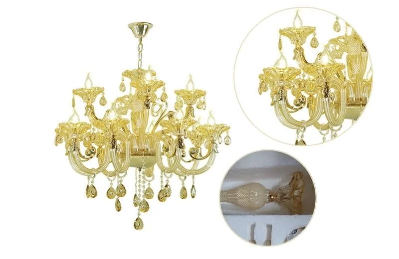 Chất liệu pha lê mang đến vẻ đep sang trọng cho không gian nội thất