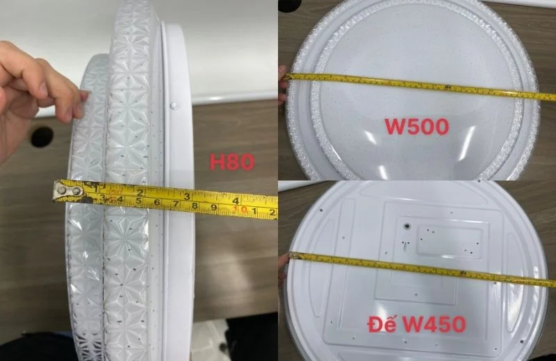 Chi tiết đèn ốp trần mica OT8520T