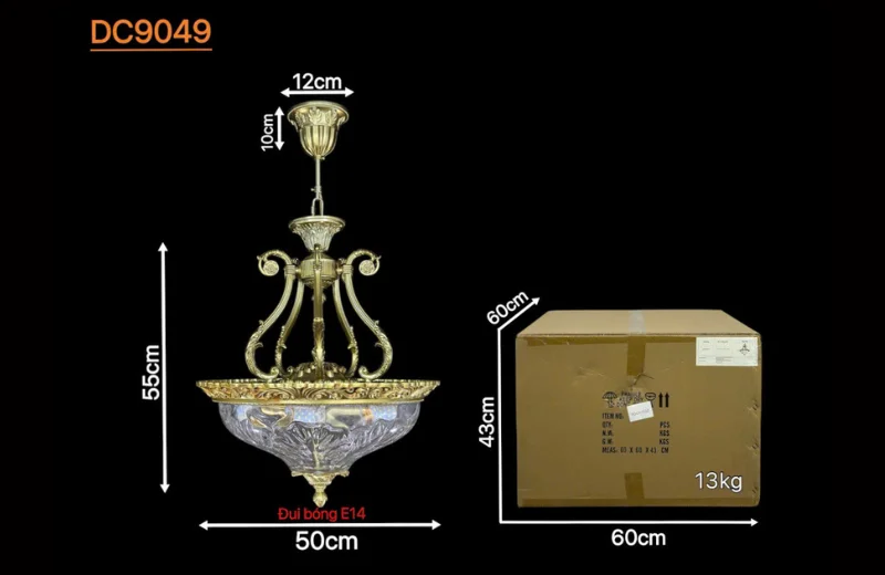 Kích thước Đèn Chùm DC9049