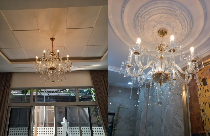 Ảnh thật Đèn Chùm Pha Lê DC9178T8