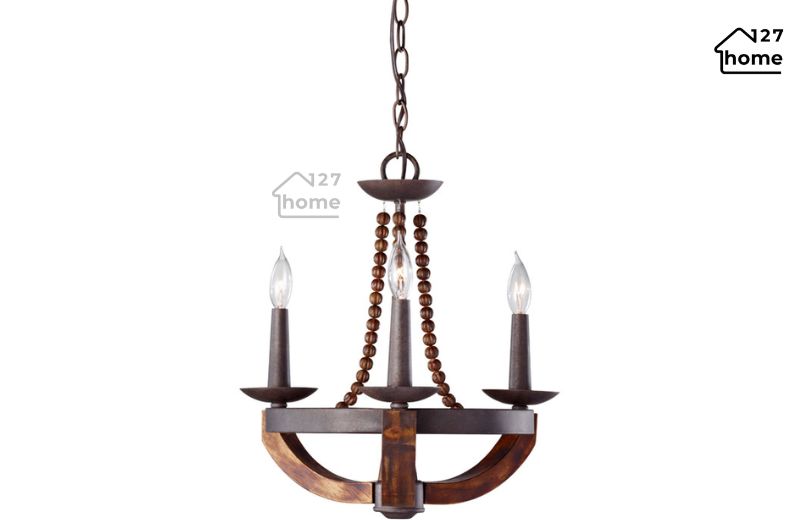 Đèn chùm nến mini – Sang trọng nhưng không chiếm nhiều diện tích.