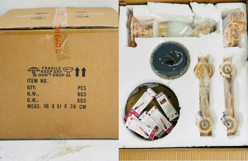 Đóng thùng Đèn Chùm Pha Lê DC2036