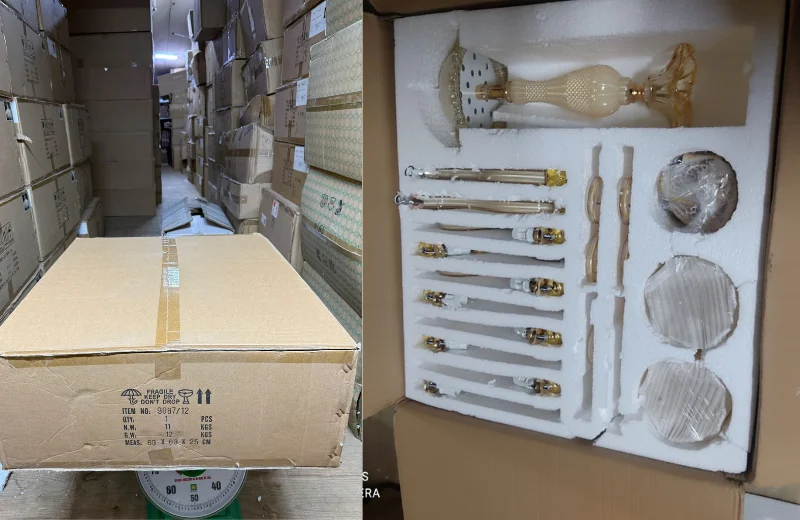 Ảnh cận Đèn Chùm Pha Lê DC9087 đóng thùng