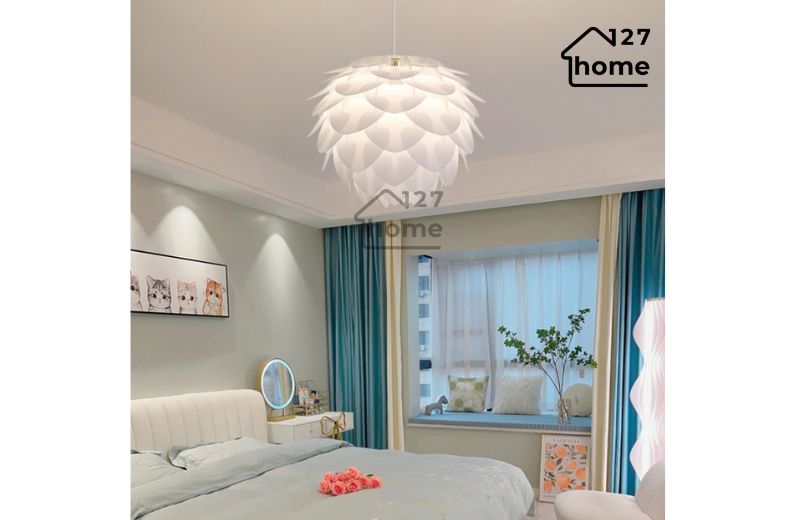 Đèn chùm phòng ngủ – Ánh sáng dịu nhẹ, mang đến giấc ngủ êm ái.