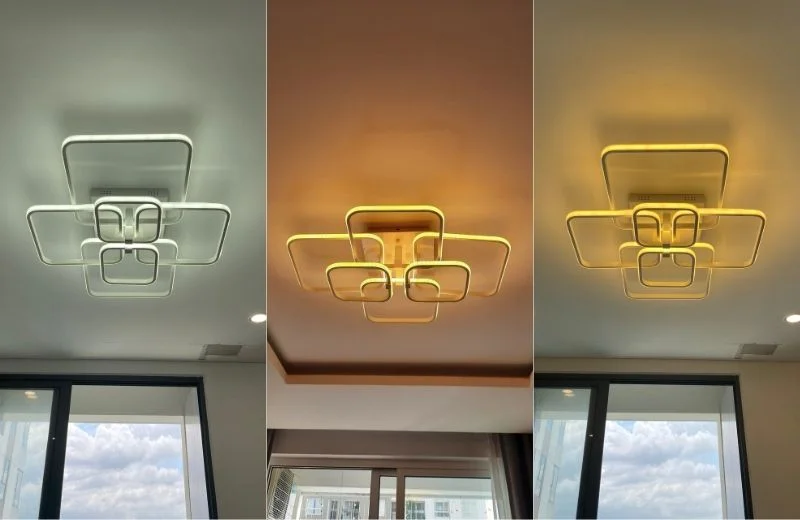 Đèn ốp trần mica OT1013T6 tuỳ chỉnh với 3 chế độ LED