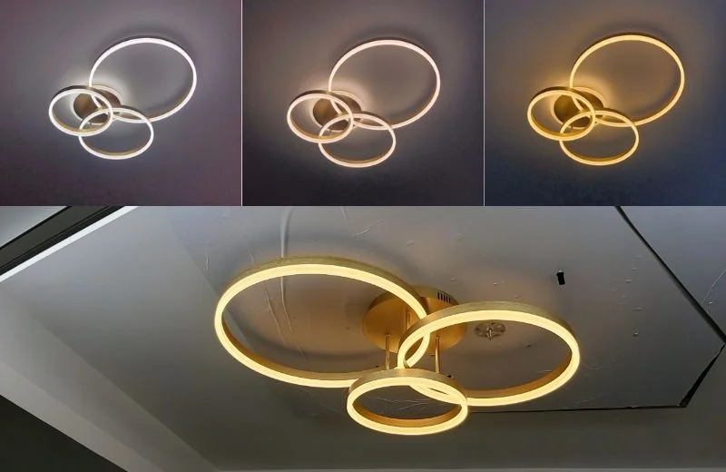 Đèn ốp trần mica OT1099T3VANG với 3 chế độ LED