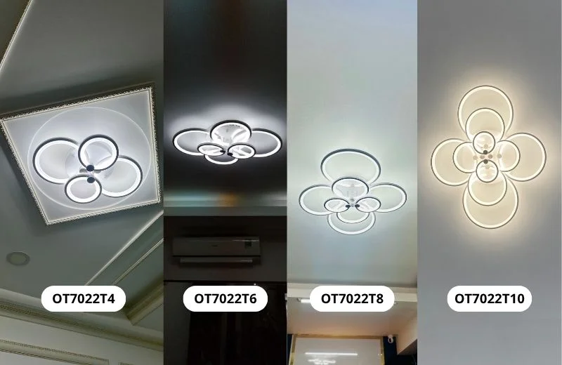 Kiểu dáng Đèn Ốp Trần Mica 0T7022