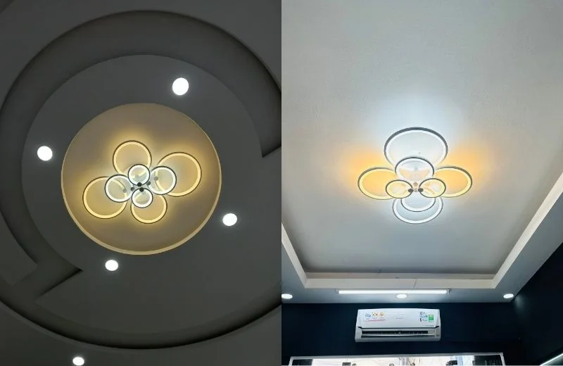 Đèn ốp trần mica OT7022T8 với 3 chế độ ánh sáng tuỳ chọn