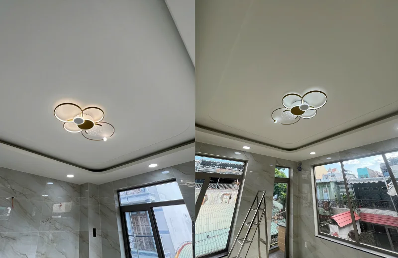 Ảnh thật Đèn Ốp Trần Mica OTA7X6VANG