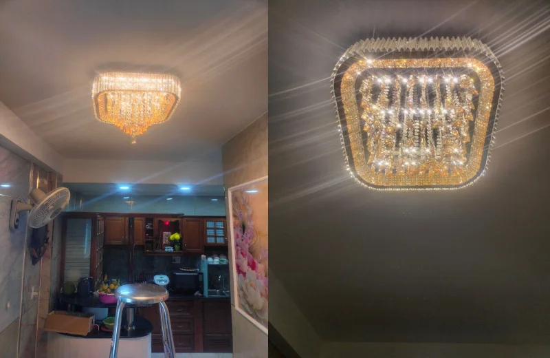 Ảnh thật Đèn Ốp Trần Pha Lê OTPL6375