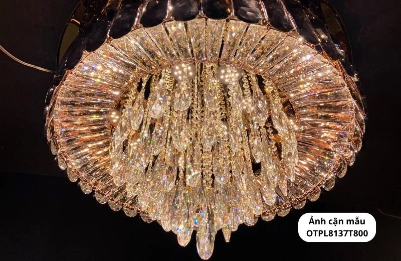 Ảnh cận Đèn Ốp Trần Pha Lê OTPL8137T800