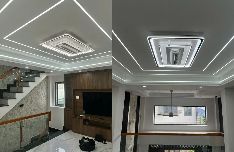 Đèn ốp trần - thiết kế 2 trong 1 kết hợp mica ốp trang trí và quạt làm mát không gian sống