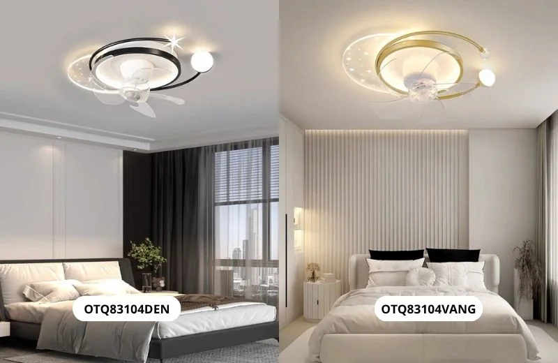 Kiểu dáng Đèn Quạt Ốp Trần OTQ83104