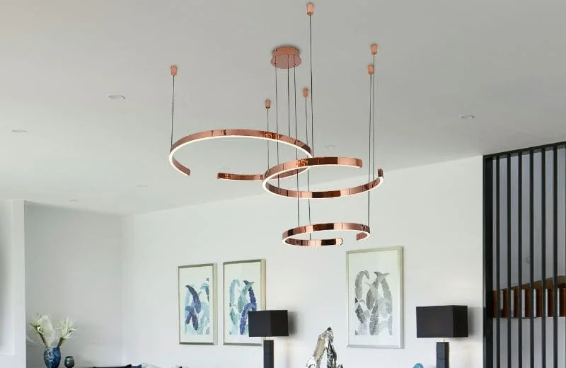 Phối cảnh của mẫu đèn thả trần hiện đại THD7258T3