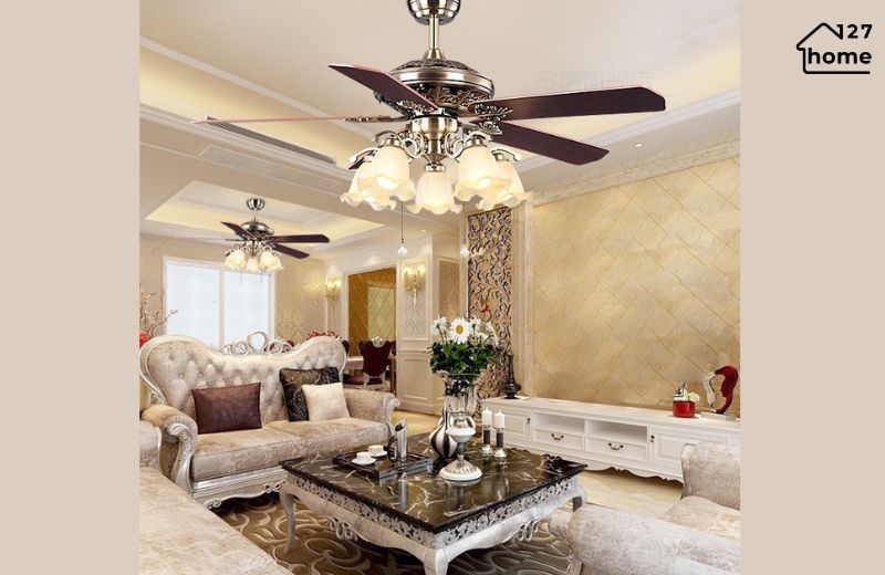 Quạt trần hiện đại cổ điển - Thiết kế đậm chất hoàng gia, đẳng cấp 