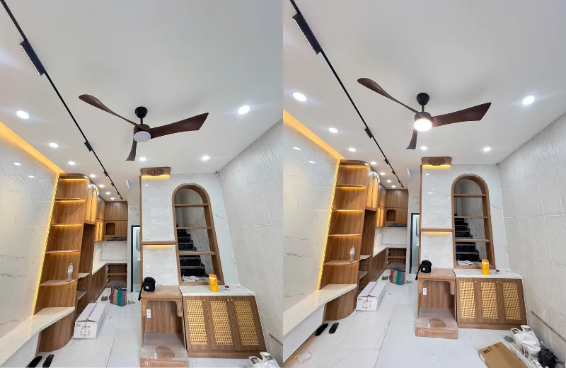 Ảnh thật Quạt Trần Đèn QT53 