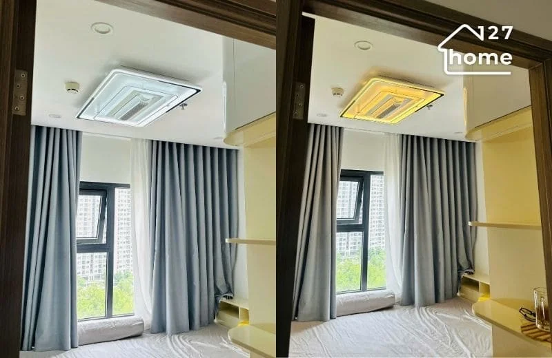 Đèn quạt ốp trần Lucia OTA41CN hiện đại và tiết kiệm