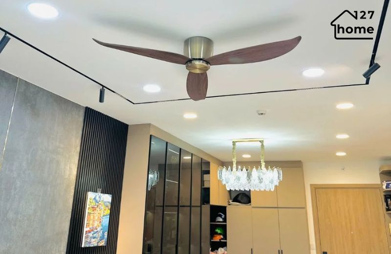 Quạt trần phòng khách – Tăng tính thẩm mỹ, lan tỏa không khí mát lành