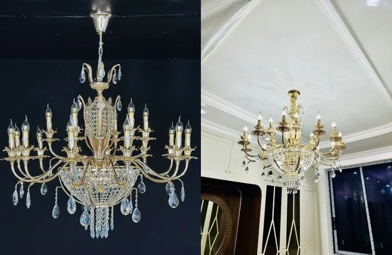 Kiểu dáng và chất liệu của Đèn Chùm DC8908T18