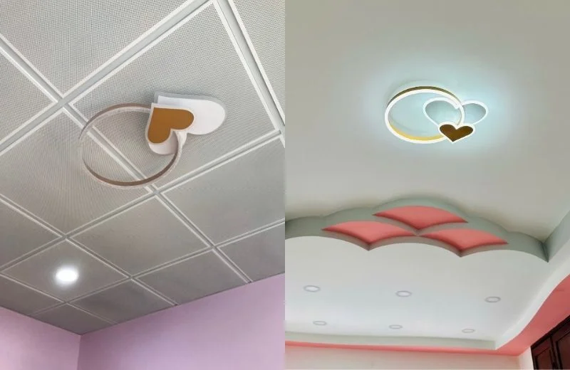 Ảnh thực tế đèn ốp trần mica OTA8875