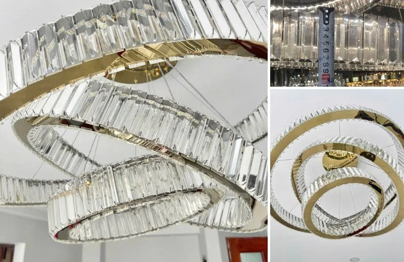 Đèn thả trần hiện đại THD7050 được chế tác từ pha lê K9 cao cấp