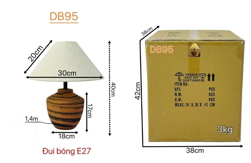 Chi tiết đèn bàn DB95