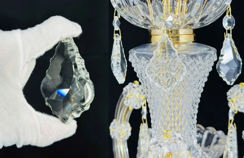 Đèn chùm DC0089T15 sử dụng pha le K9 với mặt cắt sắc nét