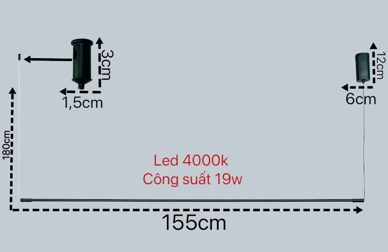 Chi tiết đèn thả hiện đại THD145L1550