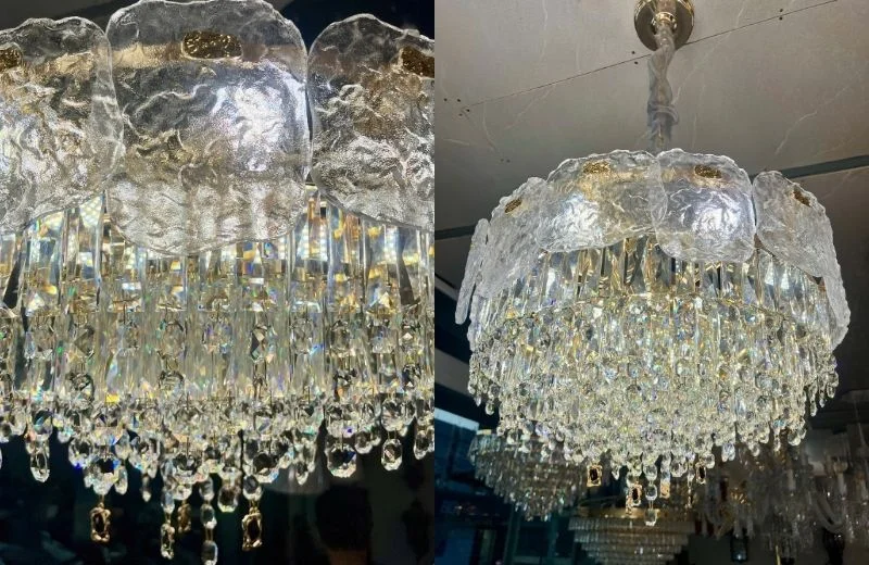 Chi tiết đèn thả pha lê TPL011T600