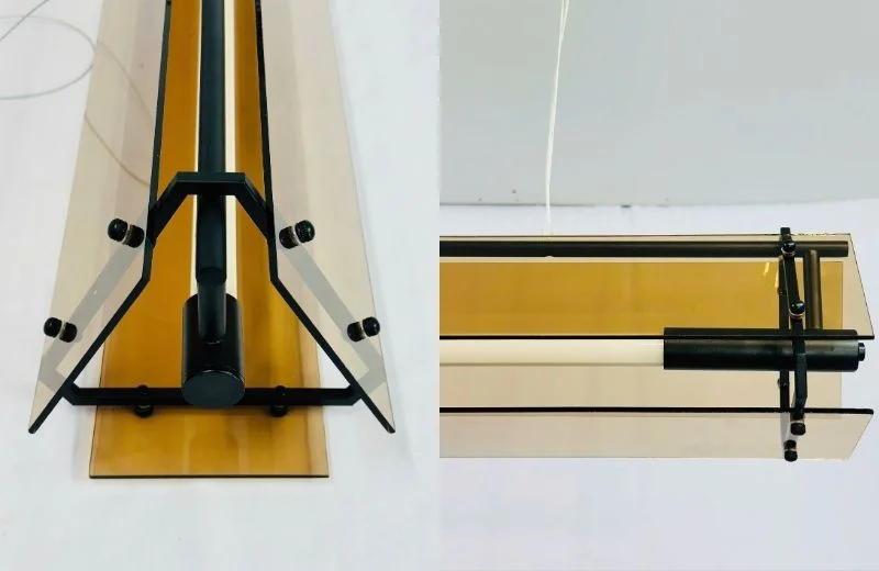 Đèn thả thiết kế TTK95 sử dụng kính vàng cùng LED 4000K cho ánh sáng chân thực, ấm cúng