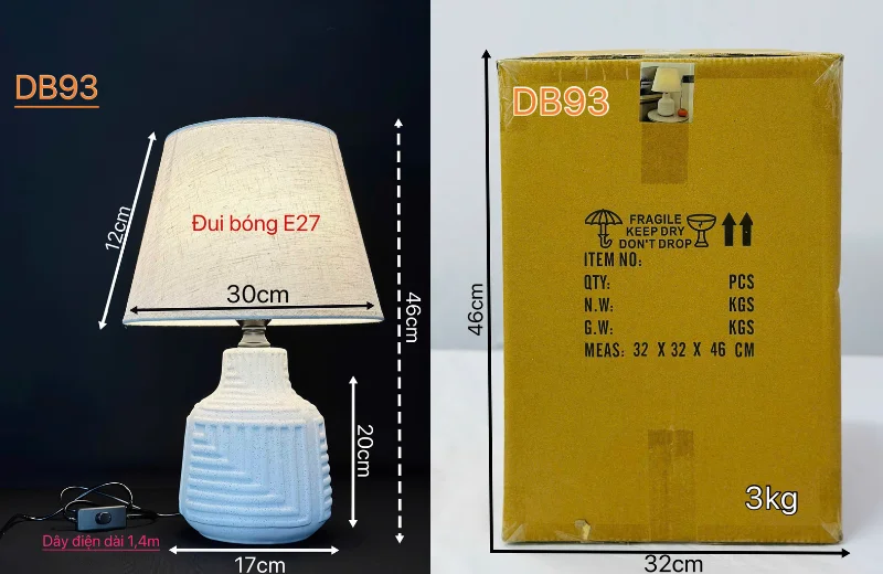 Thông số chi tiết Đèn Bàn DB93  