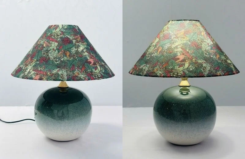 Đèn bàn DB92 với hoạ tiết bắt mắt sẽ là điểm nhấn đầy màu sắc cho không gian