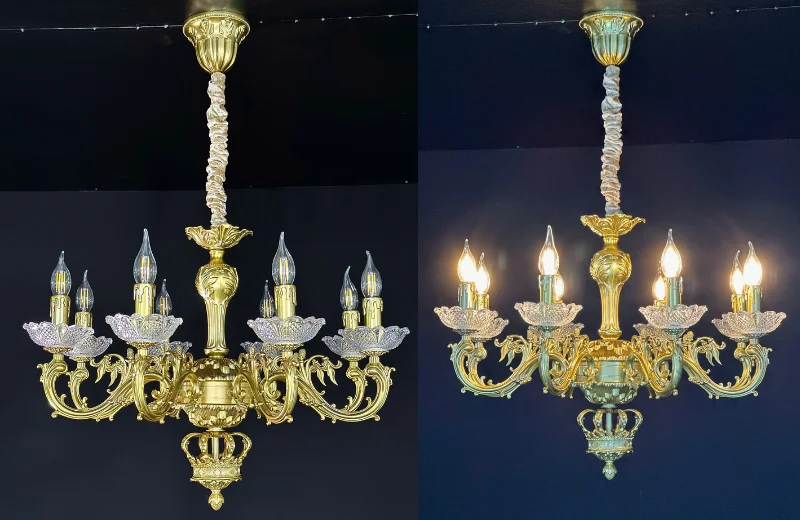 Ảnh thật Đèn Chùm DC9116T8