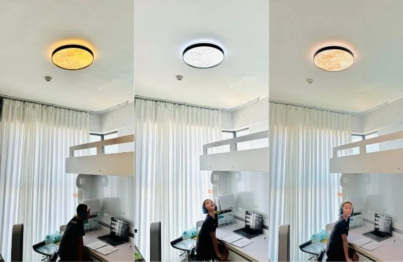 Đèn ốp trần mica OTA03 với 3 chế độ LED