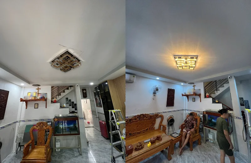 Ảnh thật Đèn Ốp Trần Pha Lê OTPL07 