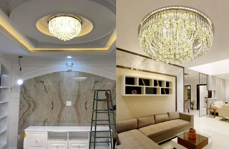 Đèn Ốp Trần Pha Lê 40405 6