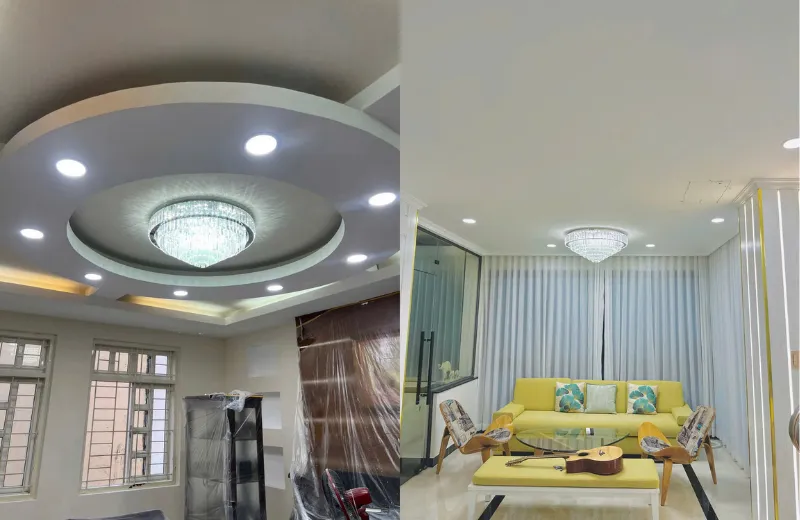 Đèn thả pha lê OTPL42 - thiết kế hiện đại, ánh sáng đa chế độ, là lựa chọn hoàn hảo cho phòng khách sang trọng và đẳng cấp.