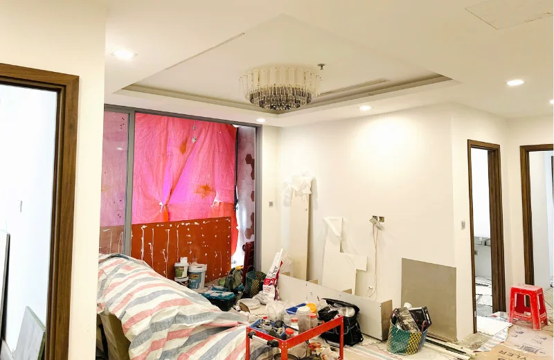 Ảnh thật Đèn Ốp Trần Pha Lê OTPL8717T800 tại nhà khách