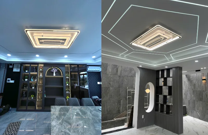 Đèn ốp trần quạt - thiết kế 2 trong 1 vừa trang trí vừa làm mát phòng khách