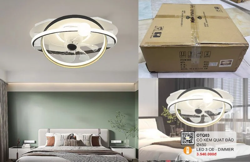 Đèn Quạt Ốp Trần OTQ03 5