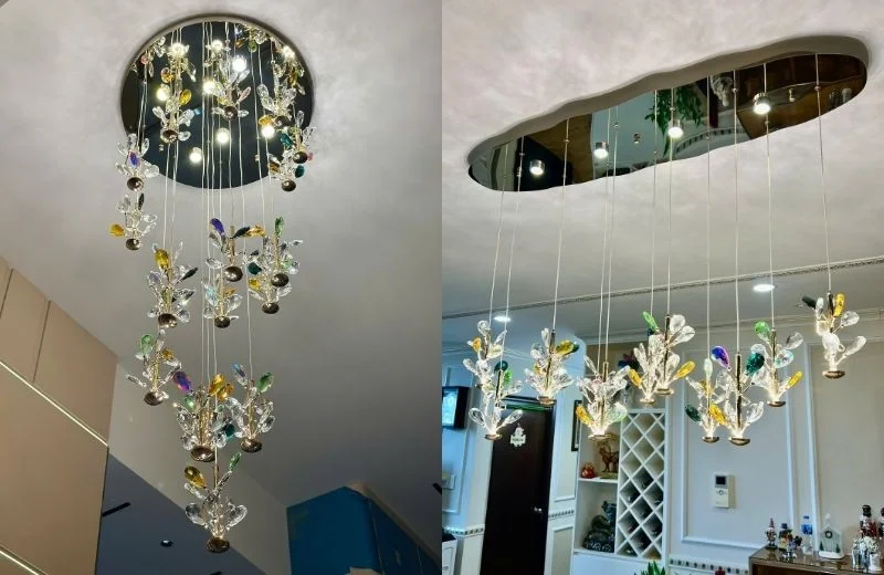 Đèn thả pha lê TPL039 linh hoạt với 2 lựa chọn TPL039T18 và TPL039N12