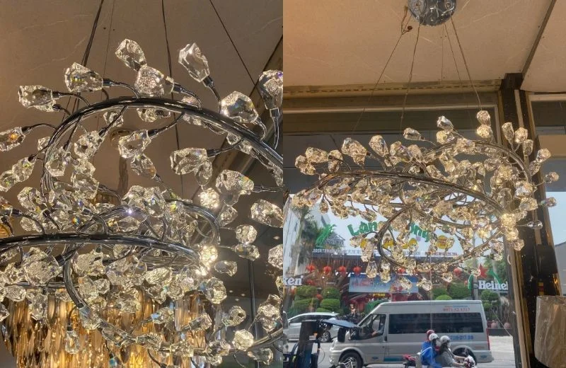 Đèn thả pha lê TPL1672 sử dụng LED 4000K cho ra màu sắc ấm áp, trung thực