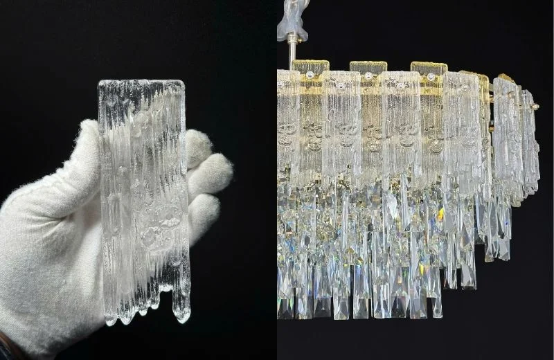 Đèn thả pha lê TPL353 sử dụng pha lê cao cấp cho ra hiệu ứng ánh sáng lấp lánh