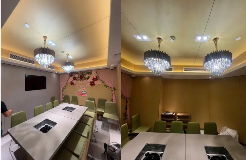 Đèn thả pha lê khói TPL88210 thân xi cao cấp, ánh sáng vàng ấm sang trọng, phù hợp trang trí phòng ăn và phòng khách hiện đại – 127 HOME