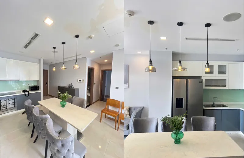 Đèn thả thủy tinh tt10 - thiết kế hiện đại thả trang trí phòng ăn.