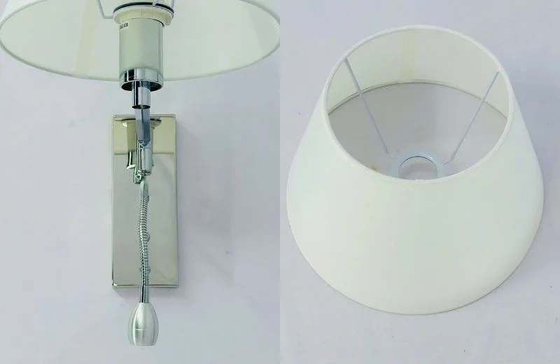 Đèn tường VDN506 với phần thân mạ crom cùng chao vải cao cấp