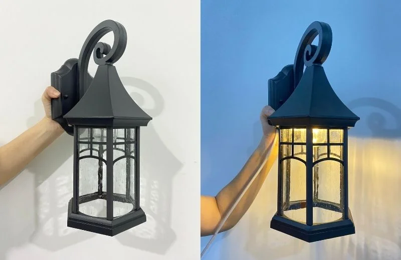 Ảnh thật lúc tắt và bật đèn của Đèn Tường VNT6738